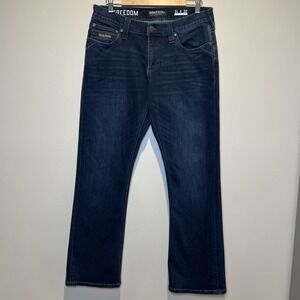 Howitzer Patriot Jeans Mens 31x32 Blue Tactical Denim Freedom Straight Leg Dark